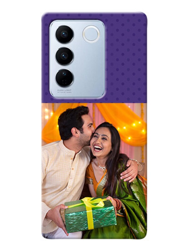 Custom Vivo V27 5G mobile phone cases: Violet Pattern Design