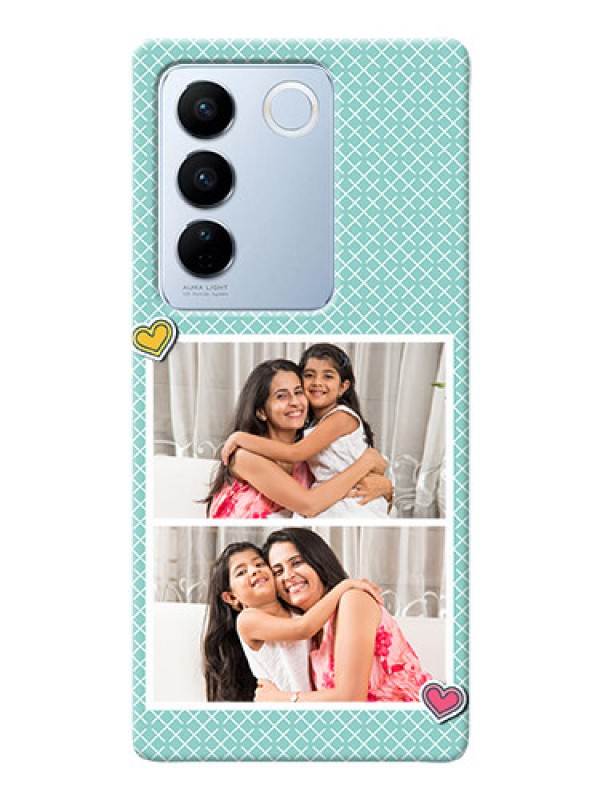 Custom Vivo V27 5G Custom Phone Cases: 2 Image Holder with Pattern Design