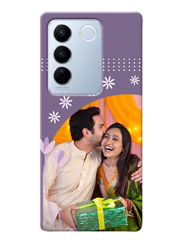 Custom Vivo V27 5G Phone covers for girls: lavender flowers design 