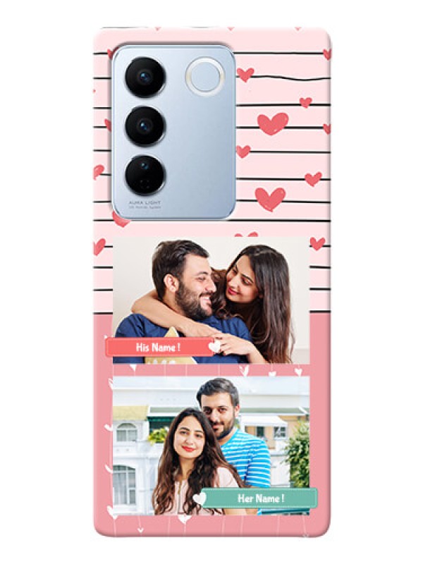 Custom Vivo V27 5G custom mobile covers: Photo with Heart Design