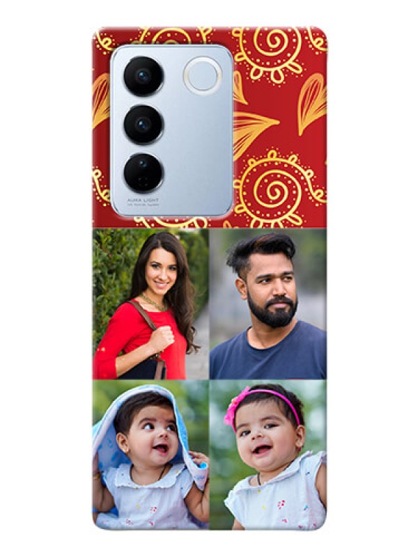 Custom Vivo V27 5G Mobile Phone Cases: 4 Image Traditional Design