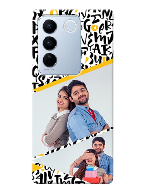 Custom Vivo V27 5G Phone Back Covers: Letters Pattern Design