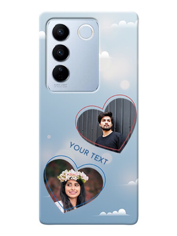 Custom Vivo V27 5G Phone Cases: Blue Color Couple Design 