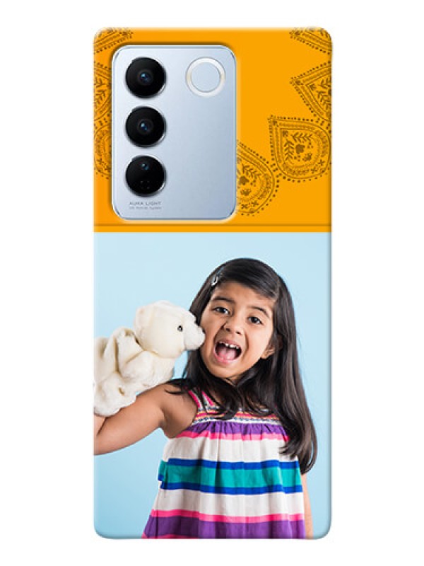 Custom Vivo V27 5G custom mobile back covers: Photo Wedding Design 