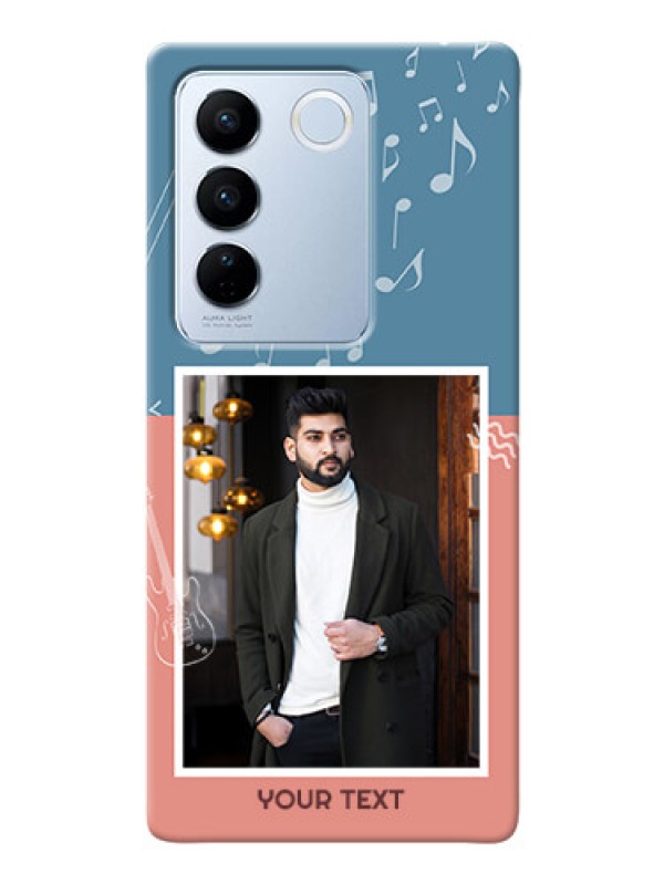 Custom Vivo V27 5G Phone Back Covers with Color Musical Note Design