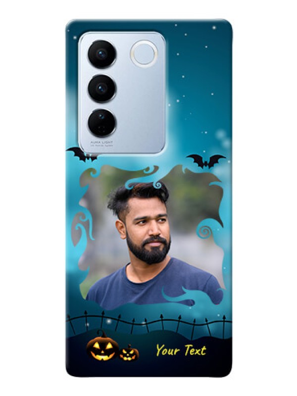 Custom Vivo V27 5G Personalised Phone Cases: Halloween frame design
