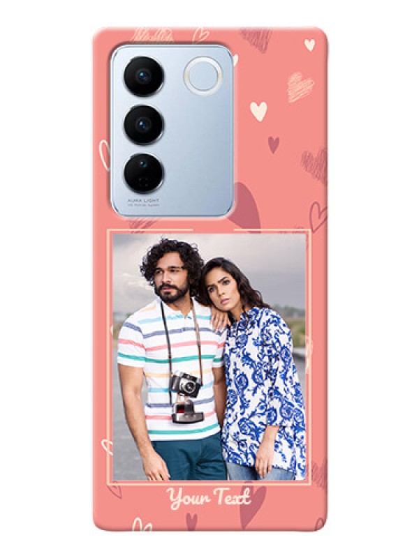 Custom Vivo V27 5G custom mobile phone cases: love doodle art Design