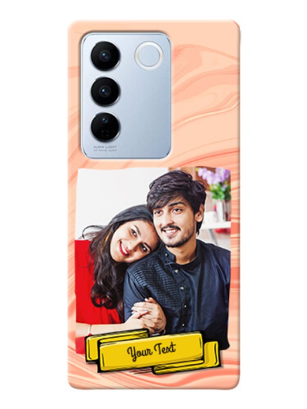 Custom Vivo V27 5G Customized Phone Cases: Marble Texture Design