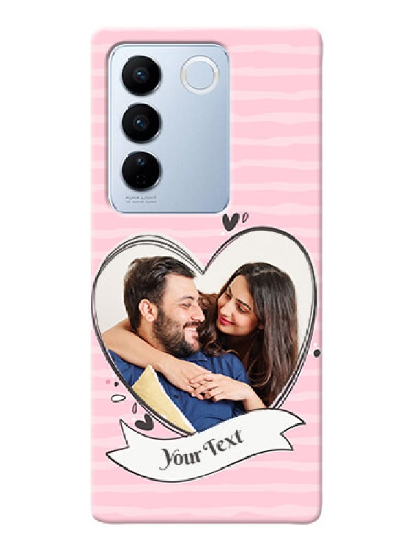 Custom Vivo V27 5G custom mobile phone covers: Vintage Heart Design