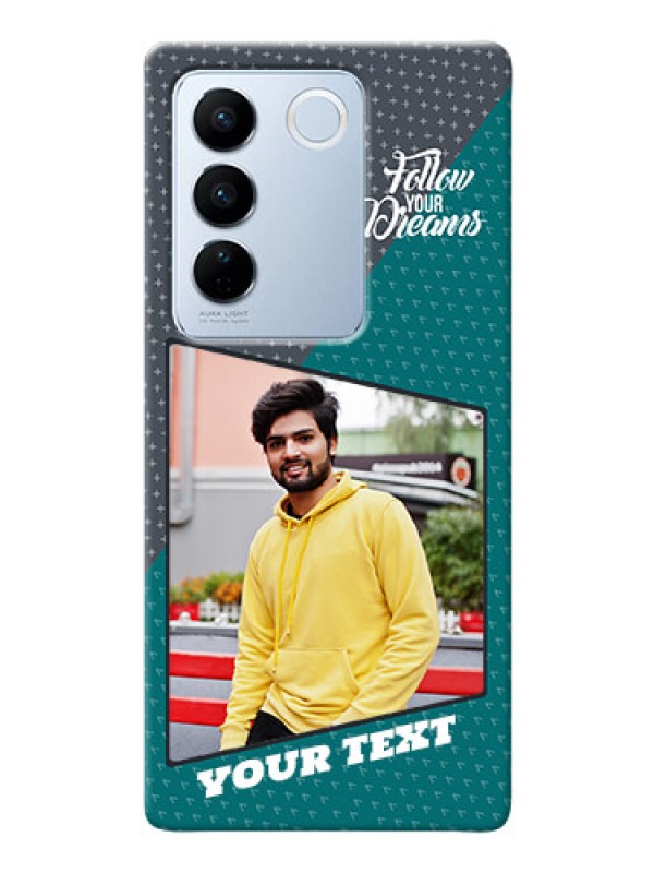Custom Vivo V27 5G Back Covers: Background Pattern Design with Quote