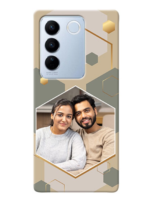 Custom Vivo V27 5G Phone Back Covers: Stylish Hexagon Pattern Design