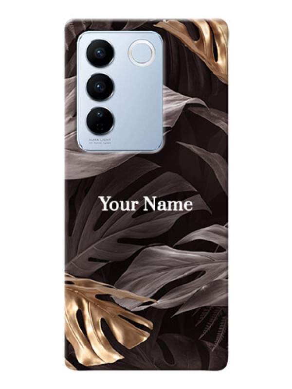 Custom Vivo V27 5G Mobile Back Covers: Wild Leaves digital paint Design