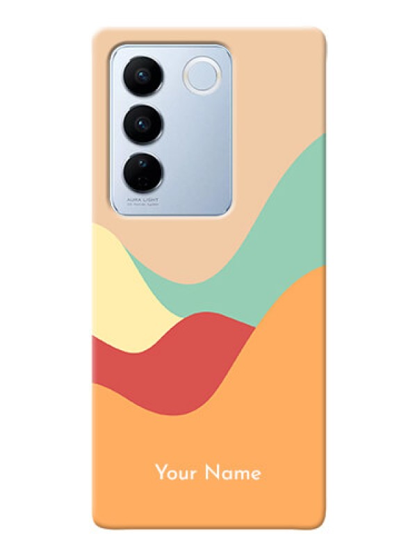 Custom Vivo V27 5G Custom Mobile Case with Ocean Waves Multi-colour Design