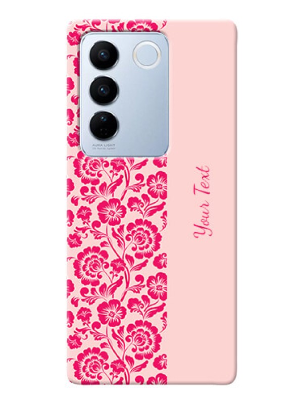 Custom Vivo V27 5G Phone Back Covers: Attractive Floral Pattern Design