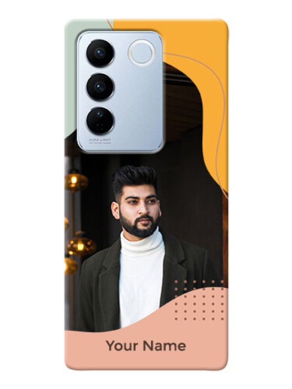 Custom Vivo V27 5G Custom Phone Cases: Tri-coloured overlay design