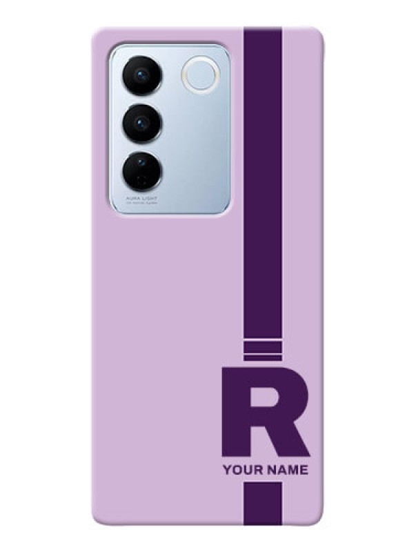 Custom Vivo V27 5G Custom Phone Covers: Simple dual tone stripe with name Design
