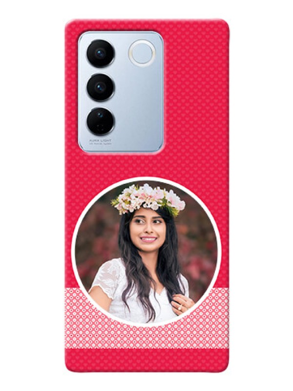 Custom Vivo V27 Pro 5G Mobile Covers Online: Pink Pattern Design