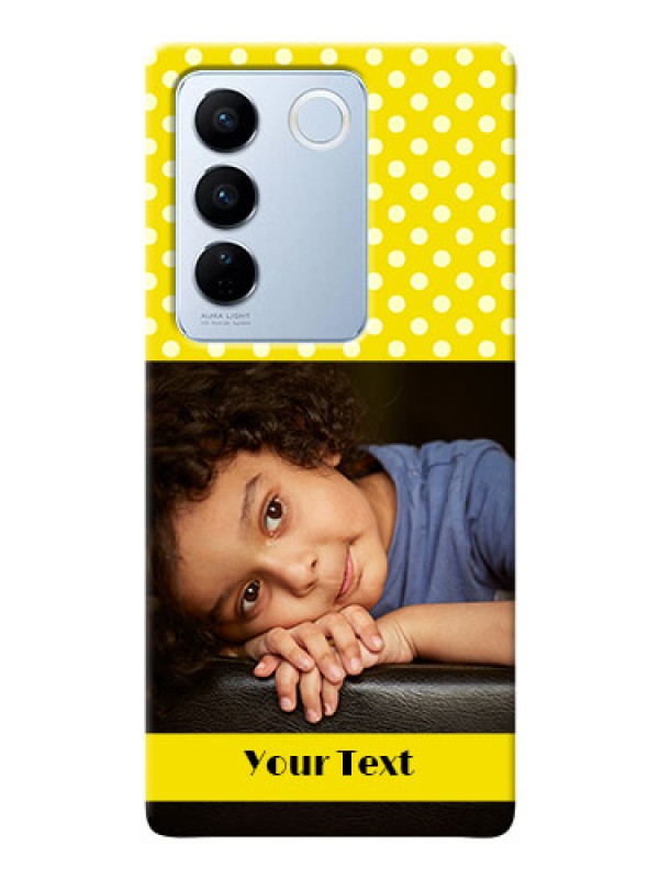 Custom Vivo V27 Pro 5G Custom Mobile Covers: Bright Yellow Case Design
