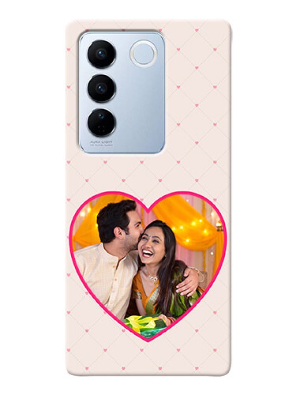 Custom Vivo V27 Pro 5G Personalized Mobile Covers: Heart Shape Design