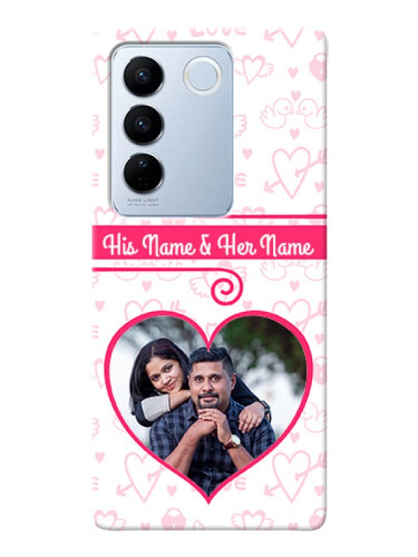 Custom Vivo V27 Pro 5G Personalized Phone Cases: Heart Shape Love Design