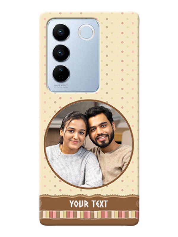 Custom Vivo V27 Pro 5G Mobile Cases: Brown Dotted Mobile Case Design