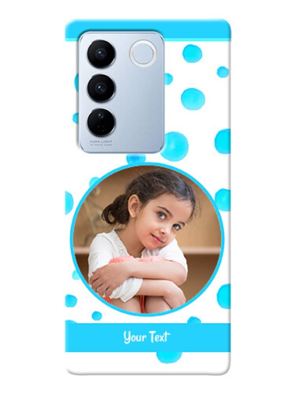 Custom Vivo V27 Pro 5G Custom Phone Covers: Blue Bubbles Pattern Design