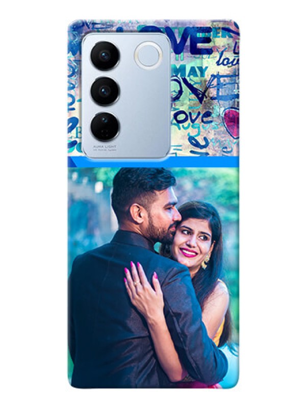 Custom Vivo V27 Pro 5G Mobile Covers Online: Colorful Love Design