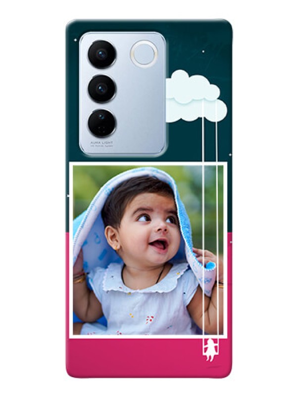 Custom Vivo V27 Pro 5G custom phone covers: Cute Girl with Cloud Design
