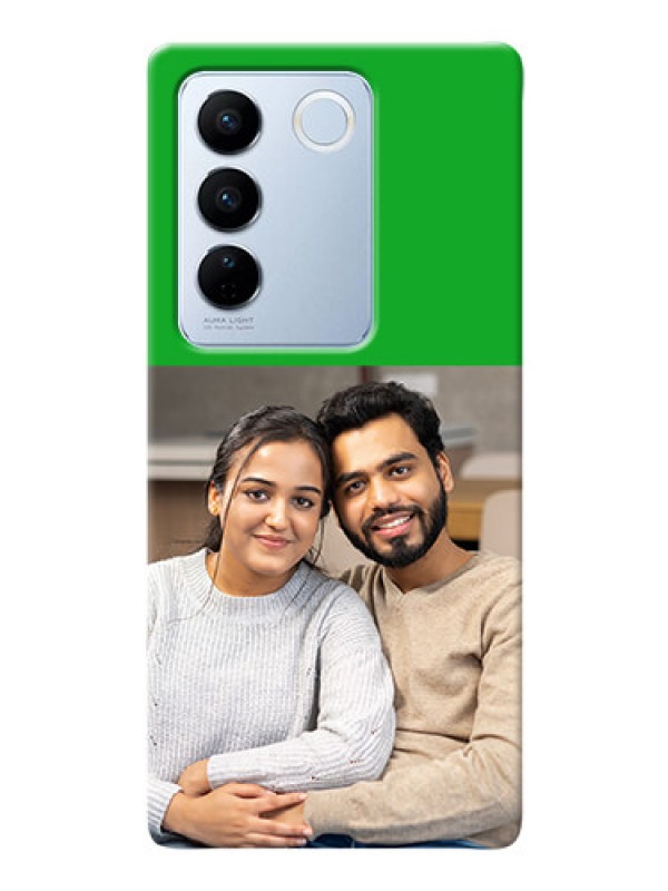Custom Vivo V27 Pro 5G Personalised mobile covers: Green Pattern Design