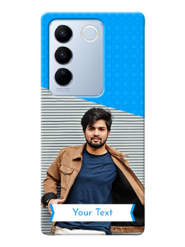 Custom Vivo V27 Pro 5G Personalized Mobile Covers: Simple Blue Color Dotted Design