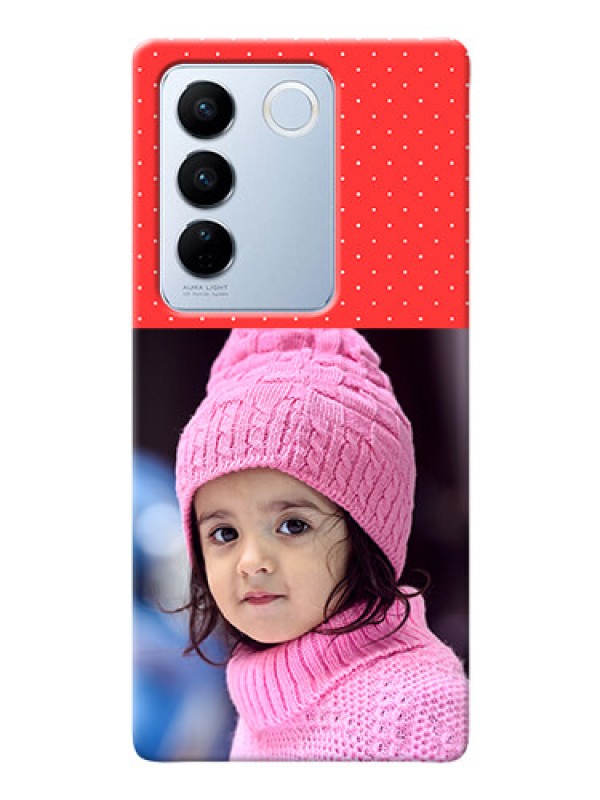Custom Vivo V27 Pro 5G personalised phone covers: Red Pattern Design