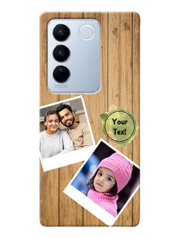 Custom Vivo V27 Pro 5G Custom Mobile Phone Covers: Wooden Texture Design