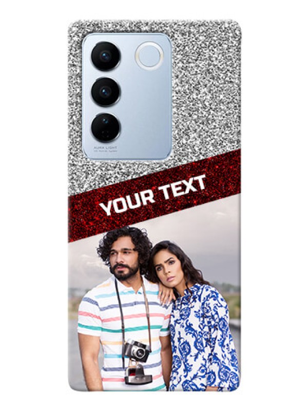 Custom Vivo V27 Pro 5G Mobile Cases: Image Holder with Glitter Strip Design