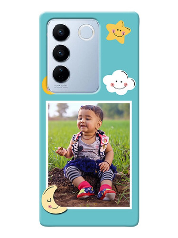 Custom Vivo V27 Pro 5G Personalised Phone Cases: Smiley Kids Stars Design