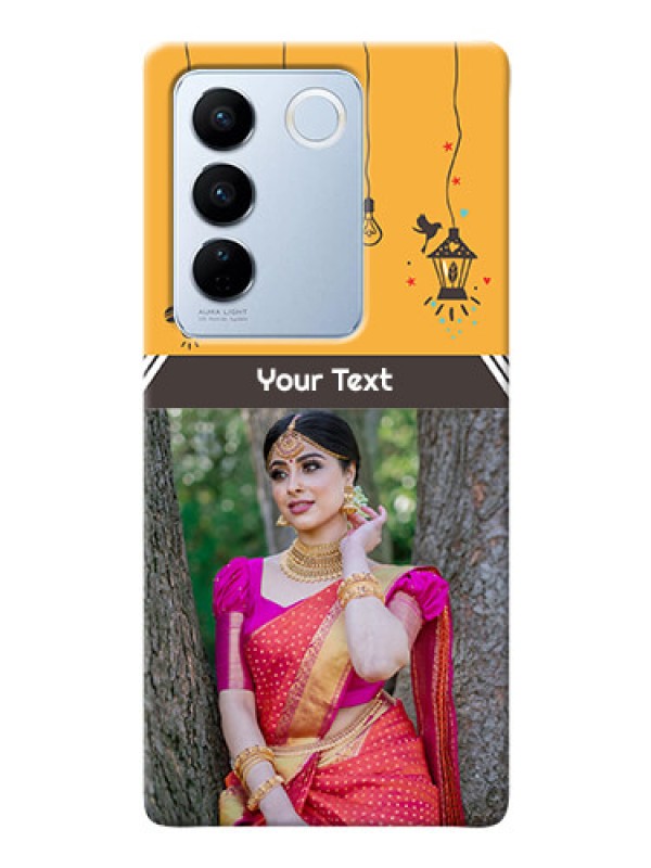 Custom Vivo V27 Pro 5G custom back covers with Family Picture and Icons 