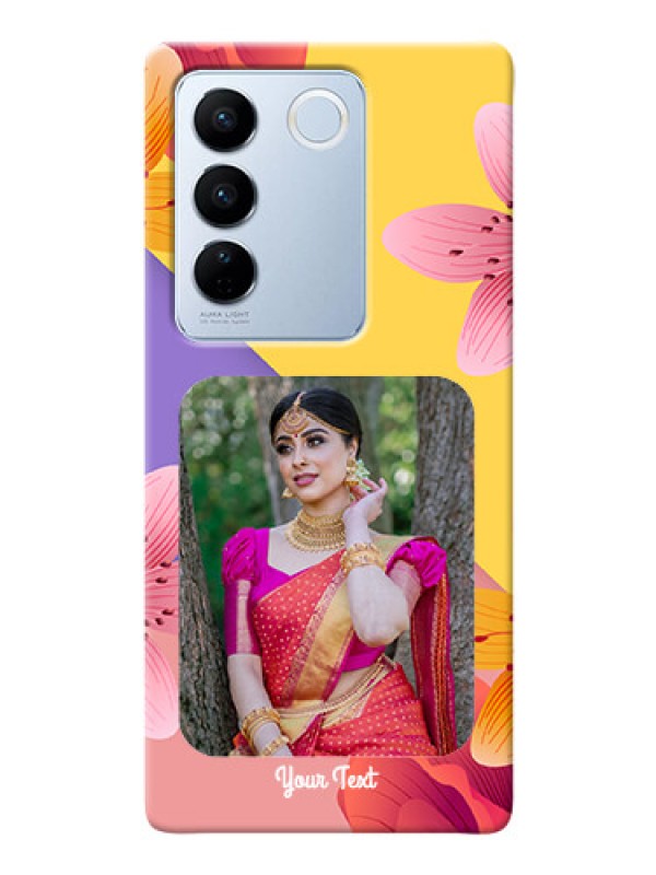 Custom Vivo V27 Pro 5G Mobile Covers: 3 Image With Vintage Floral Design