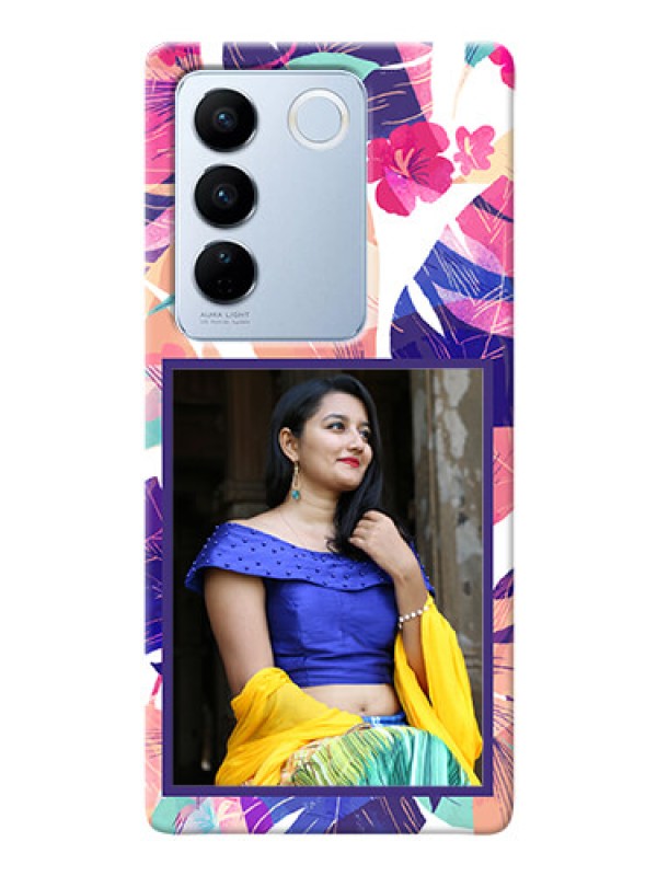 Custom Vivo V27 Pro 5G Personalised Phone Cases: Abstract Floral Design