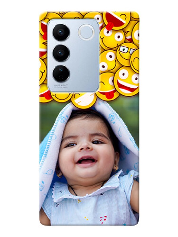 Custom Vivo V27 Pro 5G Custom Phone Cases with Smiley Emoji Design