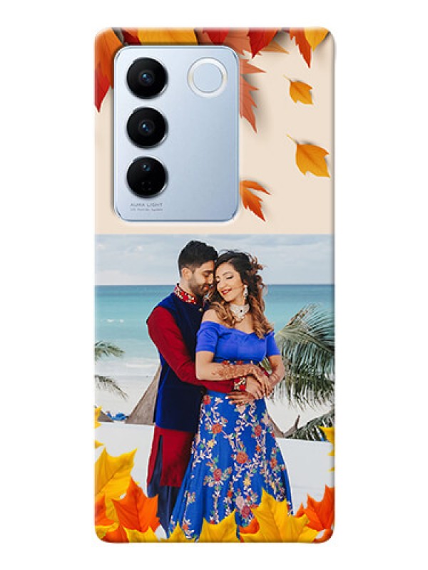 Custom Vivo V27 Pro 5G Mobile Phone Cases: Autumn Maple Leaves Design