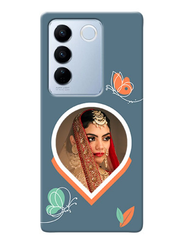 Custom Vivo V27 Pro 5G Custom Mobile Case with Droplet Butterflies Design