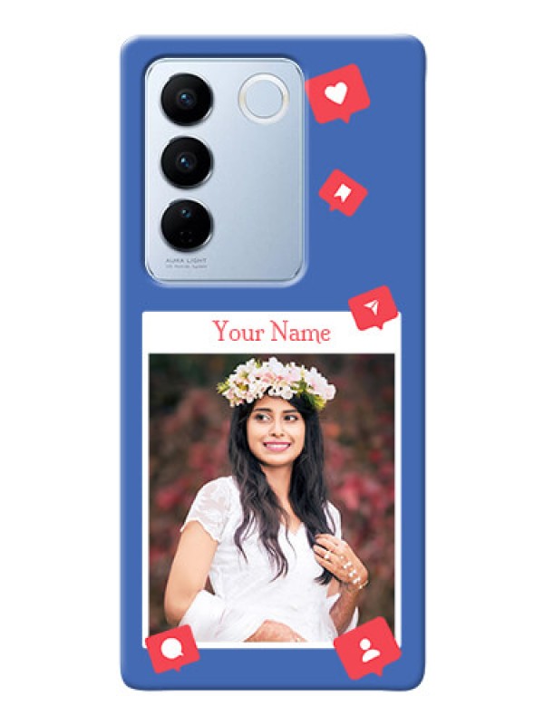Custom Vivo V27 Pro 5G Back Covers: Like Share And Comment Design