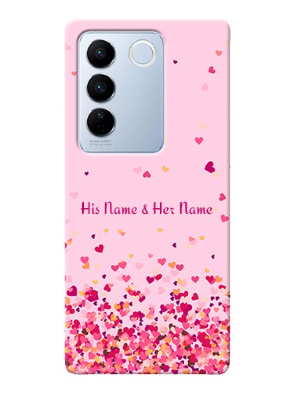 Custom Vivo V27 Pro 5G Phone Back Covers: Floating Hearts Design