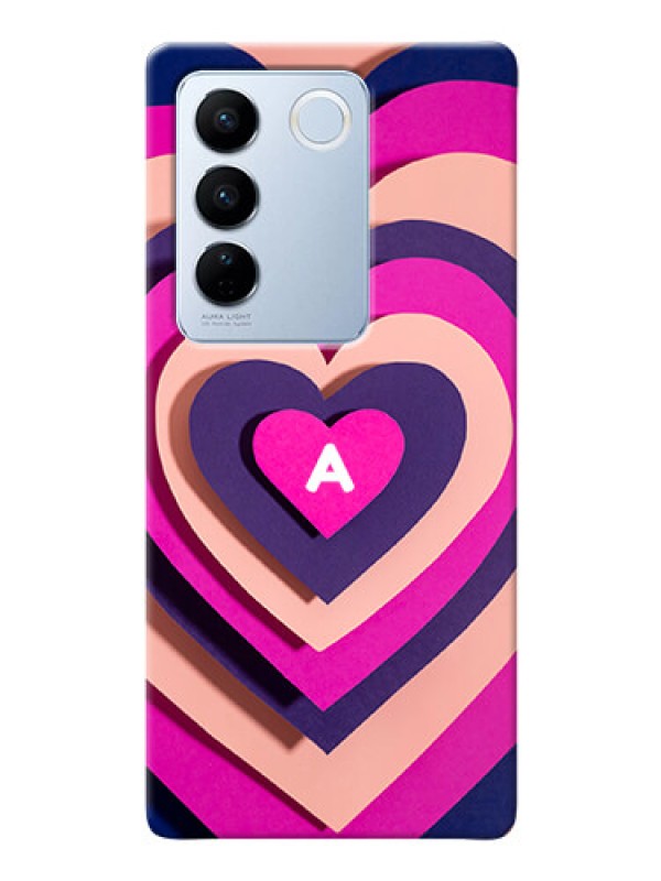 Custom Vivo V27 Pro 5G Custom Mobile Case with Cute Heart Pattern Design