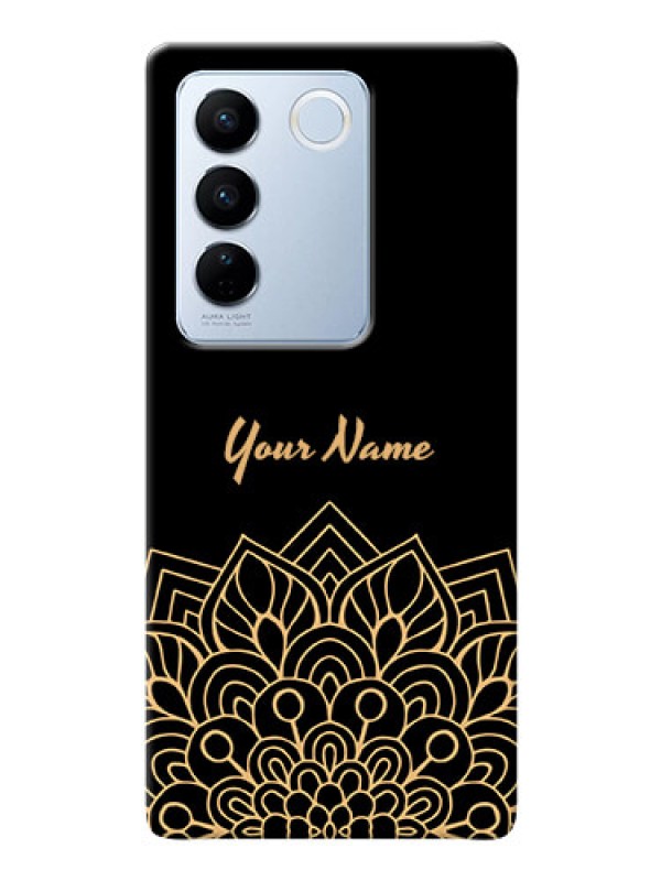 Custom Vivo V27 Pro 5G Back Covers: Golden mandala Design