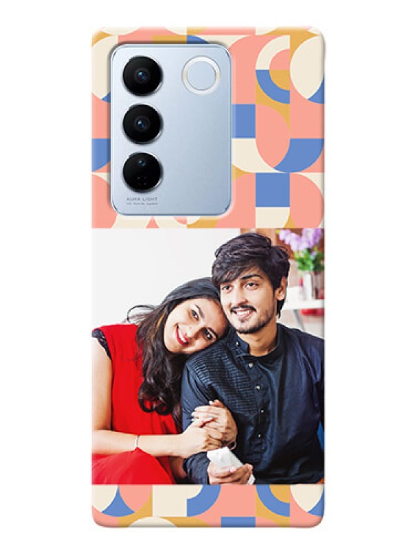 Custom Vivo V27 Pro 5G Custom Phone Covers: Semi-circle Maze Pattern Design