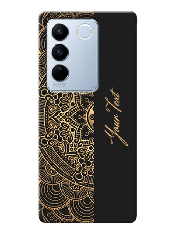 Custom Vivo V27 Pro 5G Back Covers: Mandala art with custom text Design