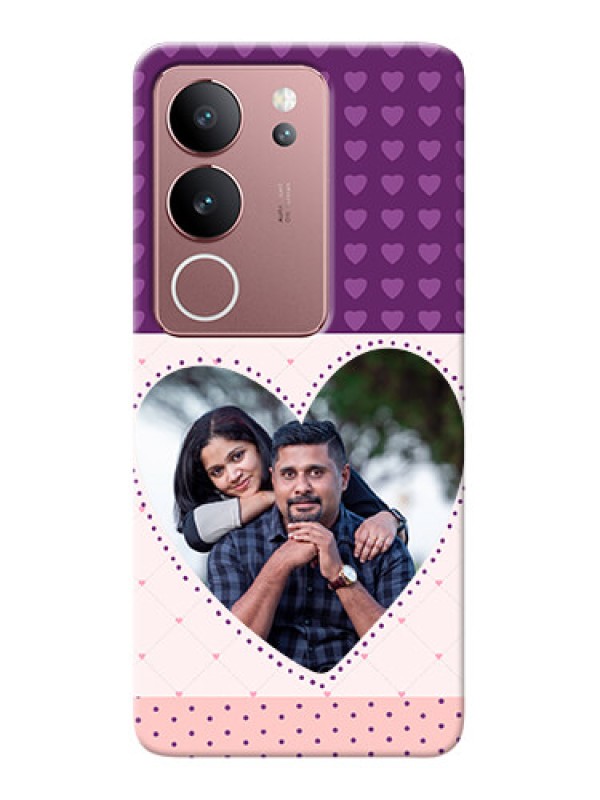 Custom Vivo V29 5G Mobile Back Covers: Violet Love Dots Design