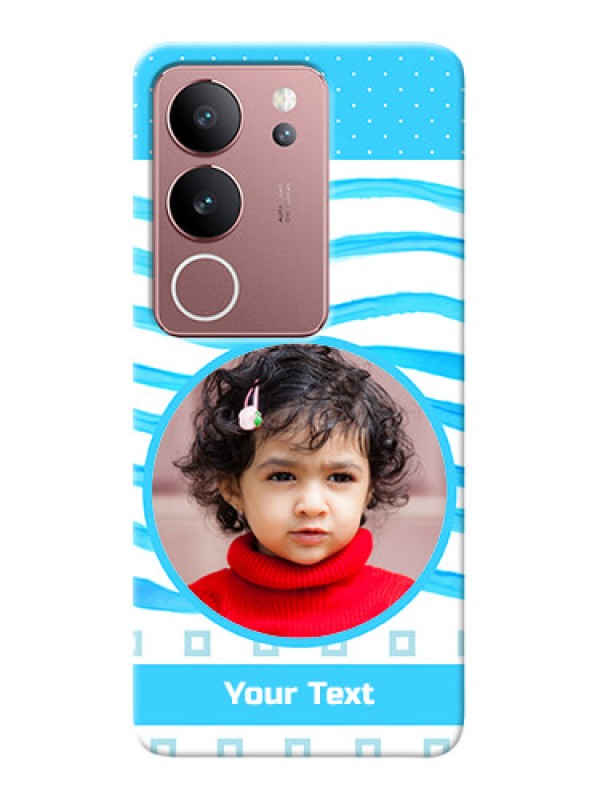 Custom Vivo V29 5G phone back covers: Simple Blue Case Design