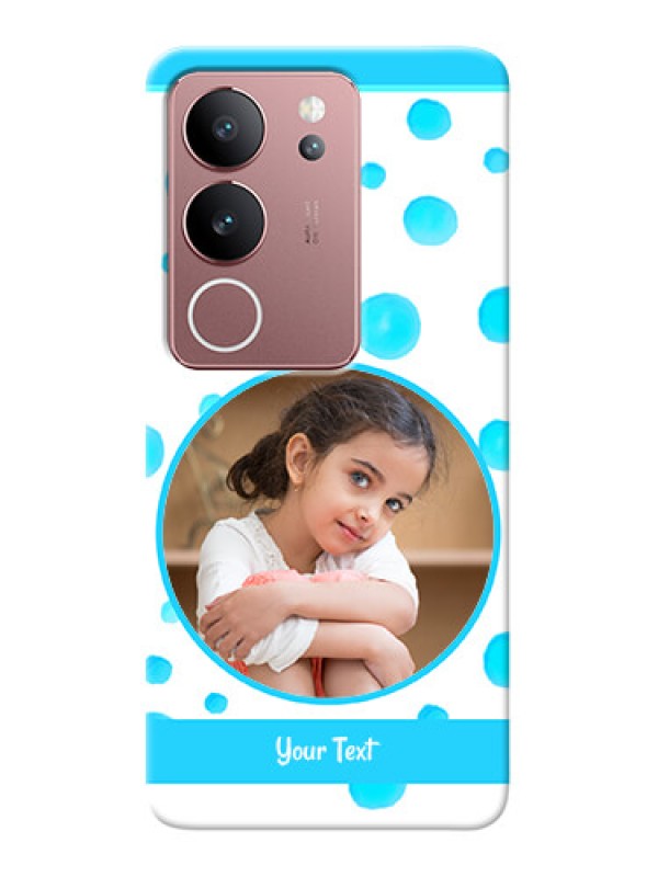 Custom Vivo V29 5G Custom Phone Covers: Blue Bubbles Pattern Design