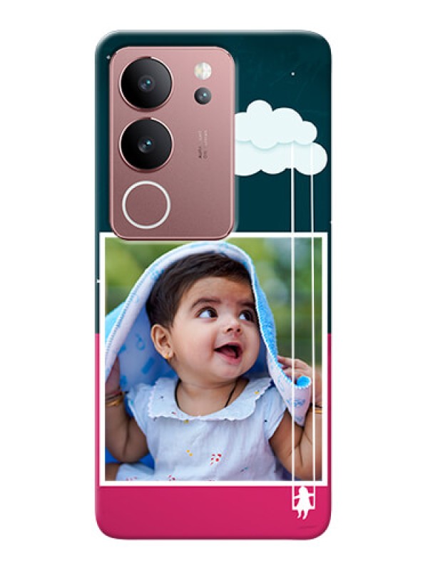 Custom Vivo V29 5G custom phone covers: Cute Girl with Cloud Design